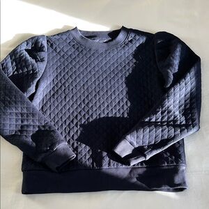 Walter Hagen Quilted Dark Blue Crewneck Sweater